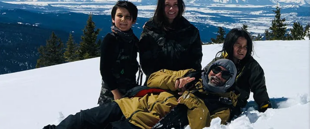 Der Snowboarder-Vater