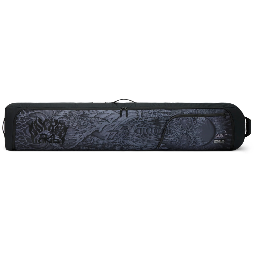 DAKINE Low Borsa Per Sci/Snowboard 165 Cm - Capacità 1 Tavola, Maniglie, Sistema A Rulli, Poliestere Nero
