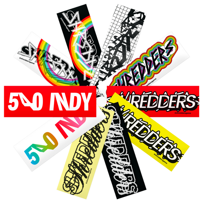 540INDY x Shredders Aufkleber 10pack
