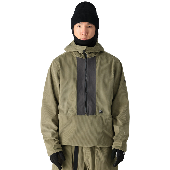 Ghost 2.5L Anorak Jacke Salbei Cord Colorblock