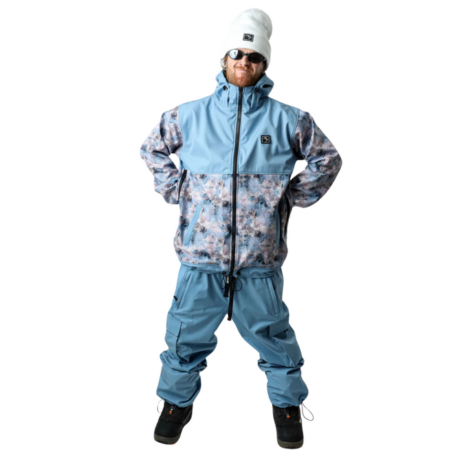 Zugang Full Zip Jacke Blau und Miami Farne