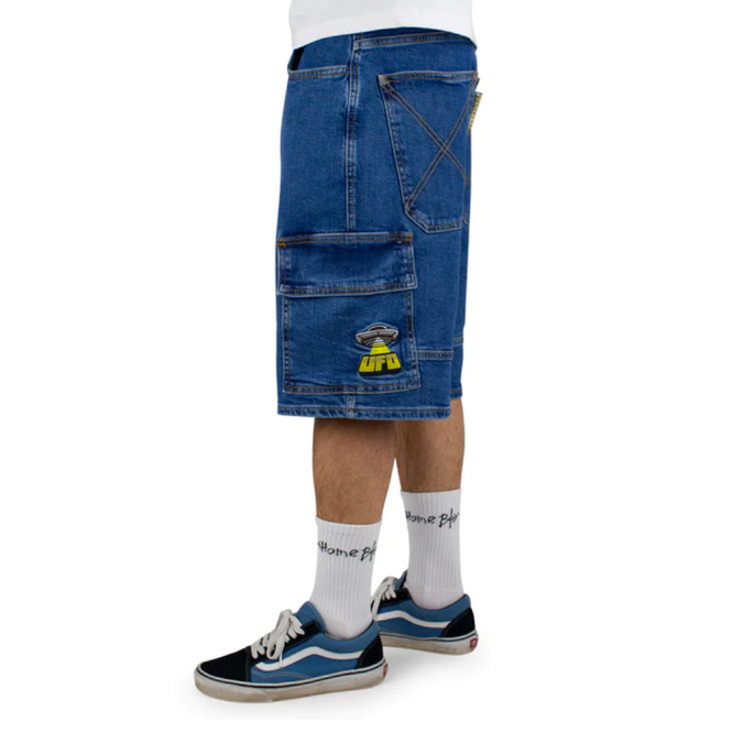 X-tra UFO Cargo Shorts Gewaschen Blau