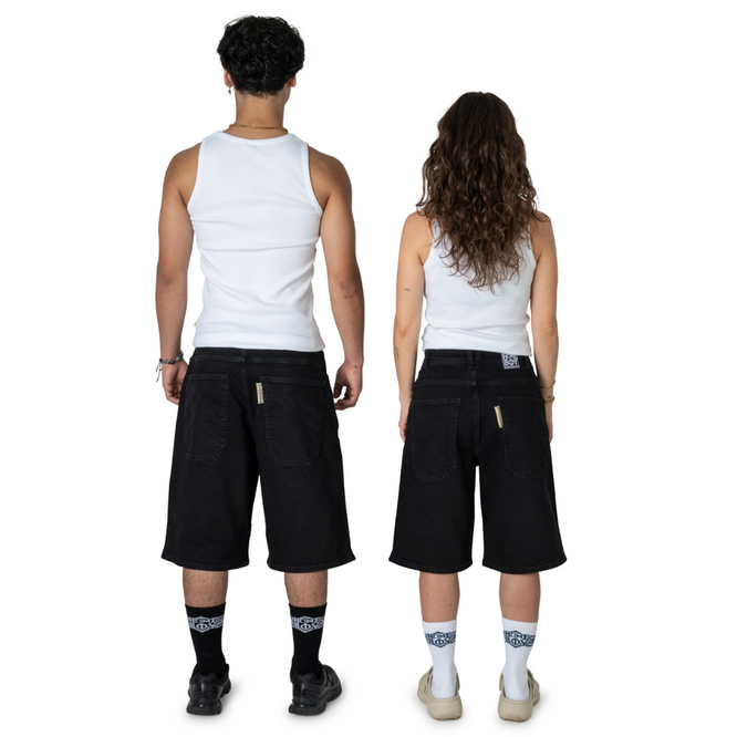 X-tra Monster Shorts gewaschen Schwarz