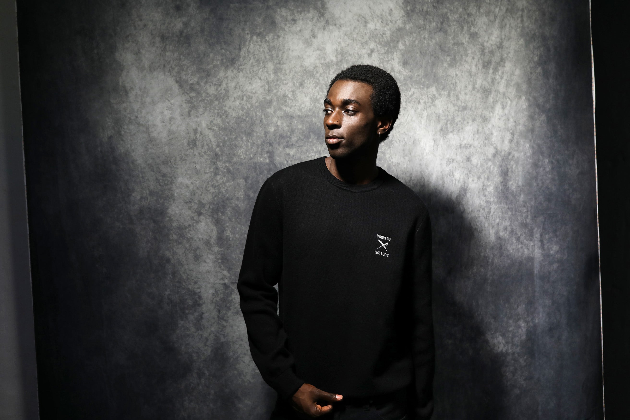 To The Bone Knit Crewneck Black