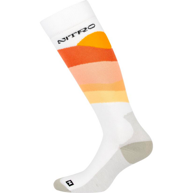 Womens Cloud 3 Snowboard Socken Weiß/Orange