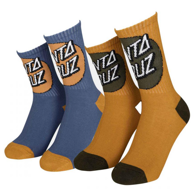 Kids Oversize Other Dot Socks 2Pack Wheat/ Heritage Blue