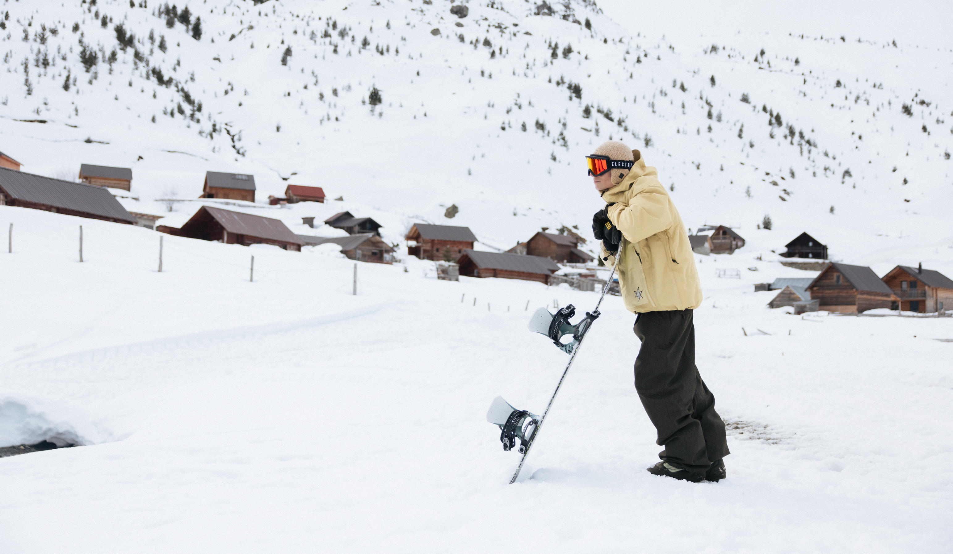 Snow Billow Snowboard Pants Black Green