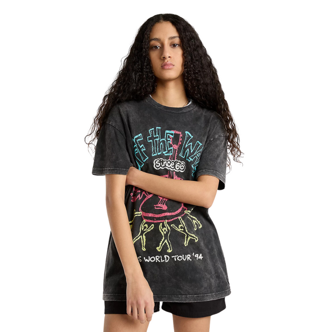 Womens Guitar Solo Oversized T-shirt Schwarz