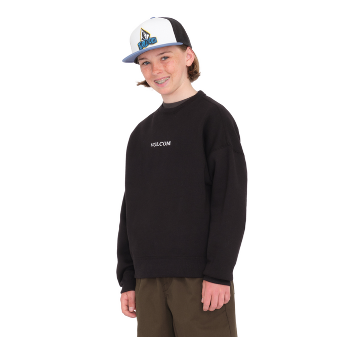 Kinder Volcom Stone Sweatshirt Schwarz