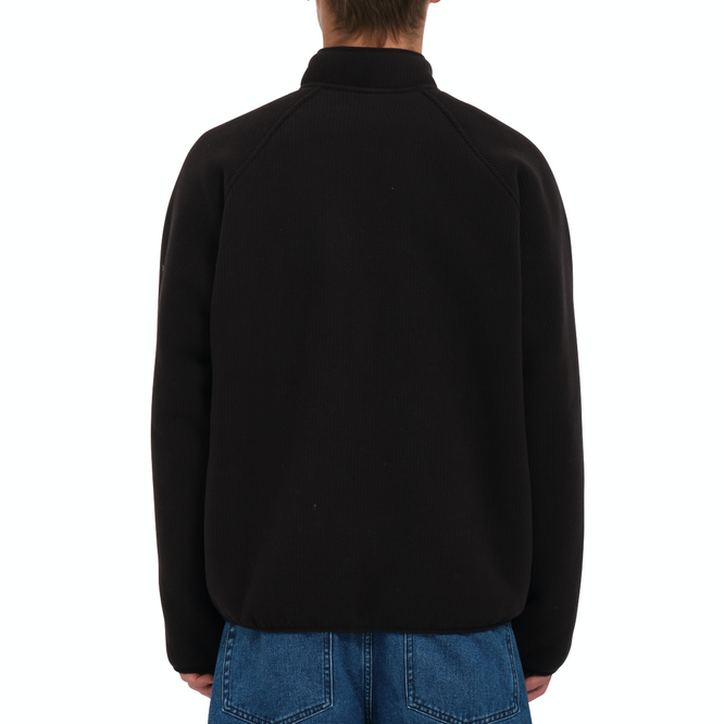 Runtime Grid Zip Sherpa Sweatshirt Black