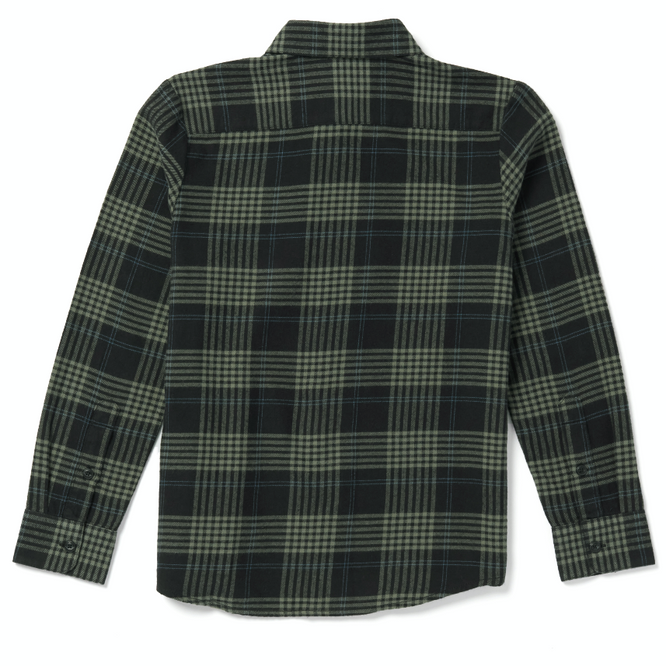 Kids Caden Plaid Longsleeve Shirt Black