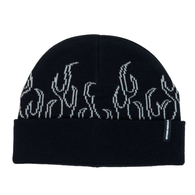 00's Flame Beanie Black