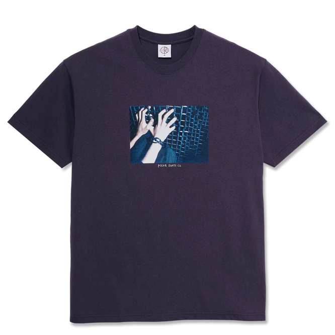 Caged Hands T-shirt Dunkelviolett
