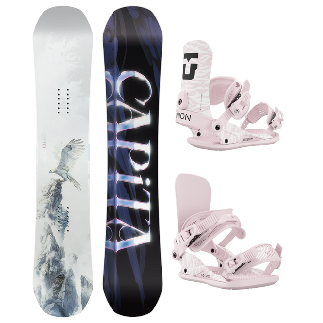 Birds of a Feather *Tweedekans snowboard* +Legacy Pink Snowboardbindingen Set