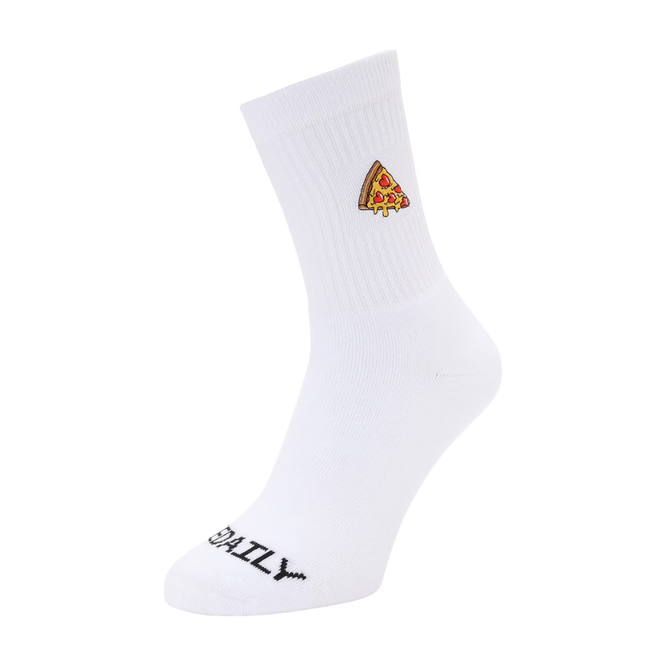 Pizza Love Socks White