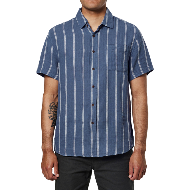 Alan Hemd Gewaschen Blau
