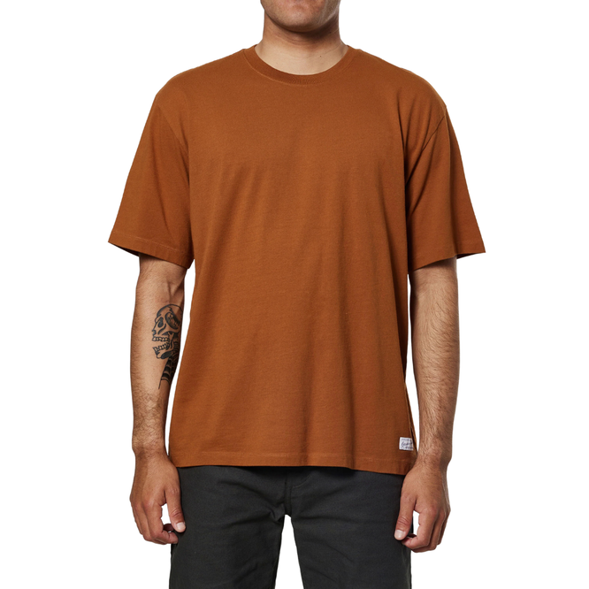 Box Fit Heritage-T-Shirt Karamell