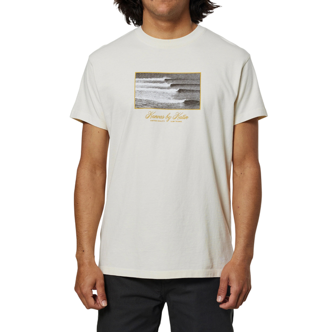 Cord-T-Shirt Vintage Weiß
