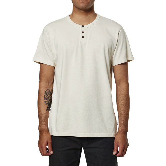 Mesa Henley T-shirt Vintage Weiß