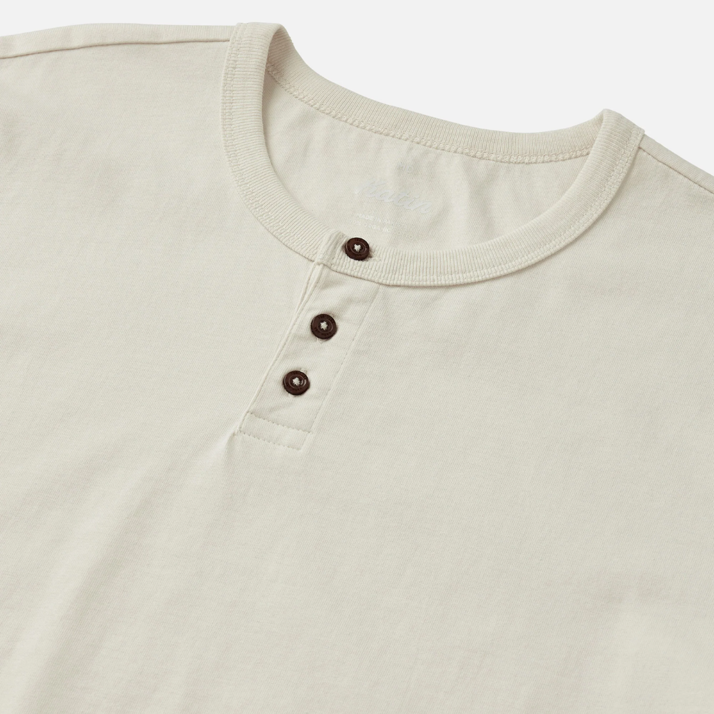 Mesa Henley T-shirt Vintage Weiß