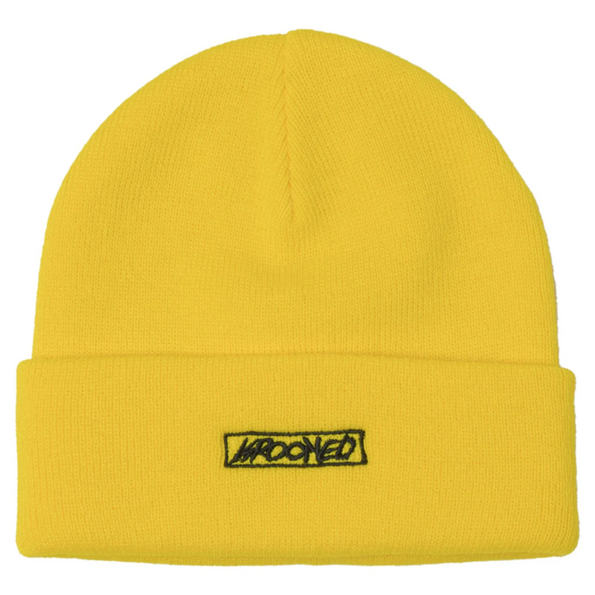 Moon Smile Script Beanie Gelb
