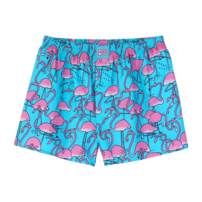 Greater Flamingos Boxershorts Scruba Blue