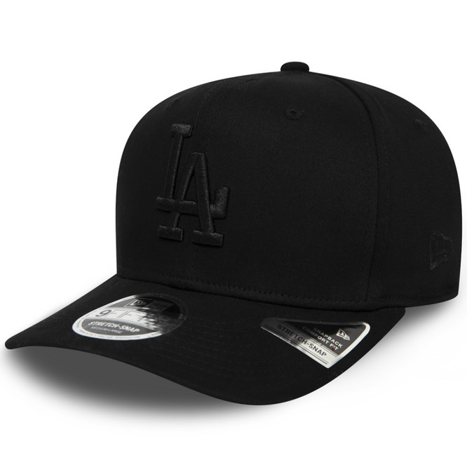 LA Dodgers 9FIFTY Stretch Snap Cap Tonal Schwarz