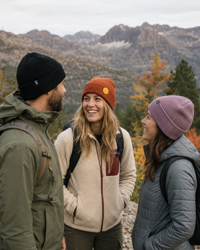 Brodeo Beanie Spirited Sun: Brüniertes Rot