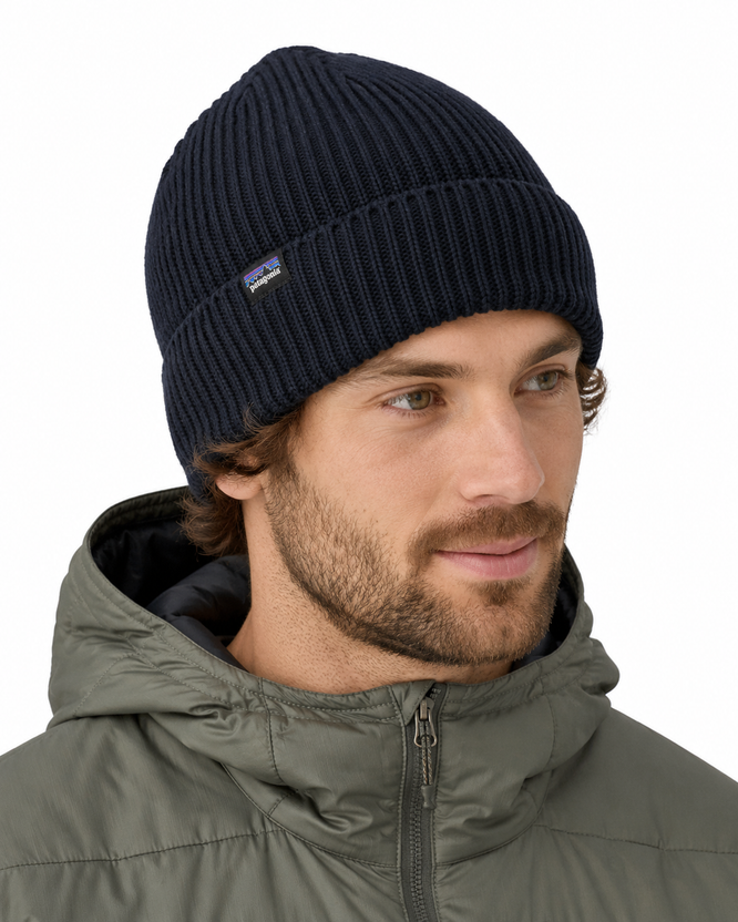 Fishermans Rolled Beanie Marineblau