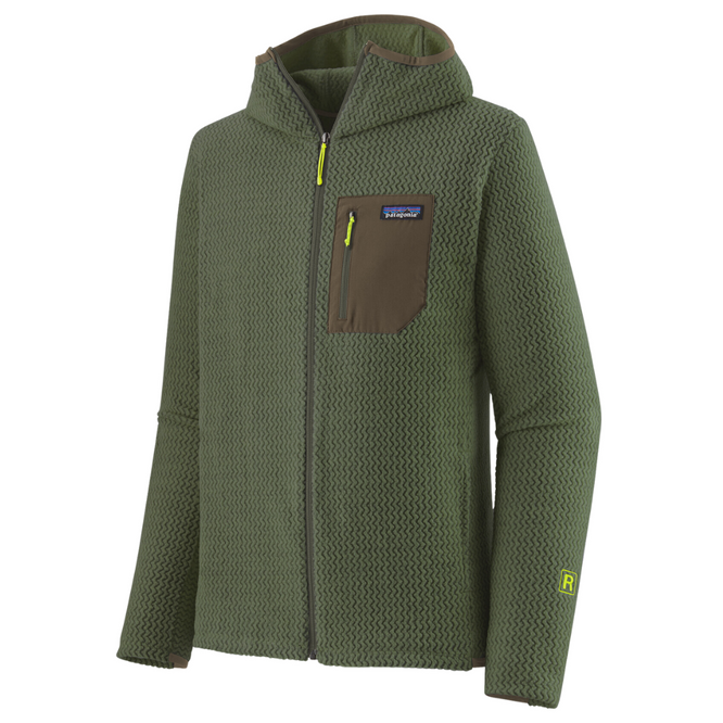 R1® Air Fleece-Kapuzenpullover mit durchgehendem Reißverschluss Torrey Pine Green