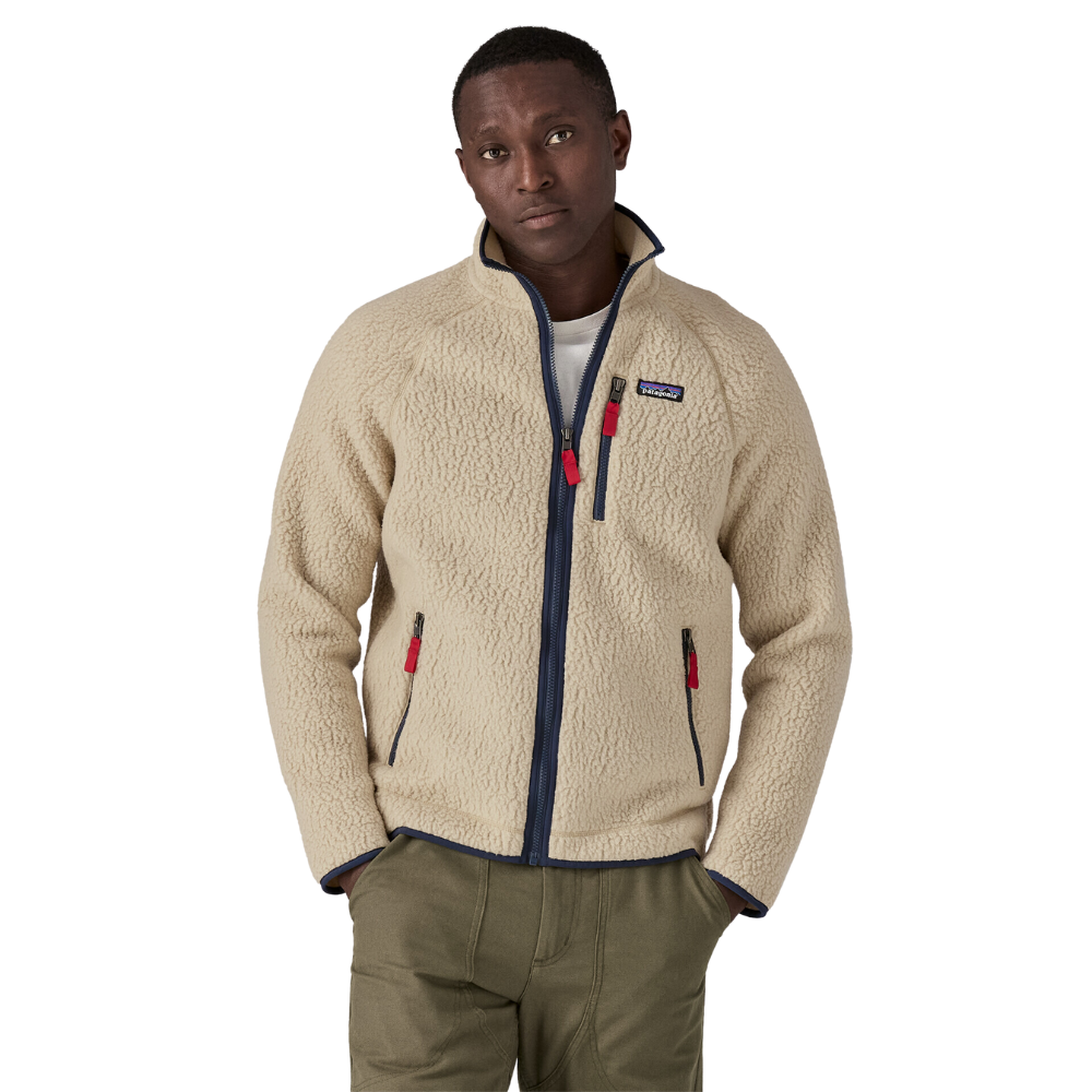 Retro Pile Jacke Khaki