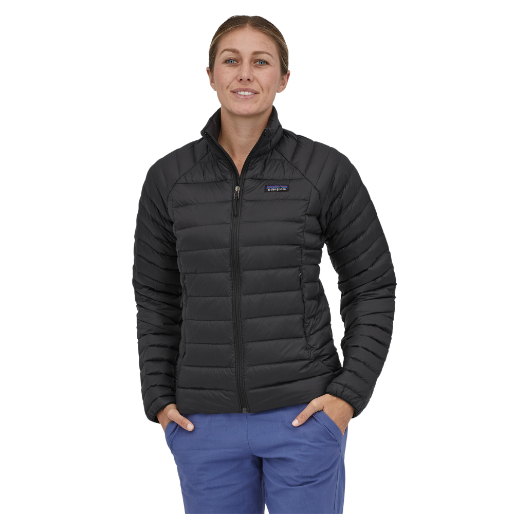 Daunenpullover für Damen Schwarz
