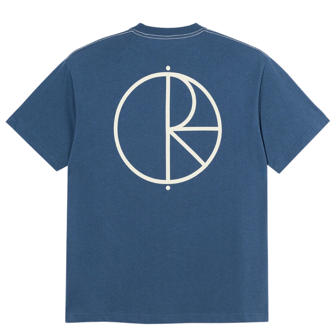 Contrast Stroke Logo T-Shirt Grey Blue