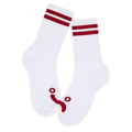Happy Sad Rib Socks White/Red