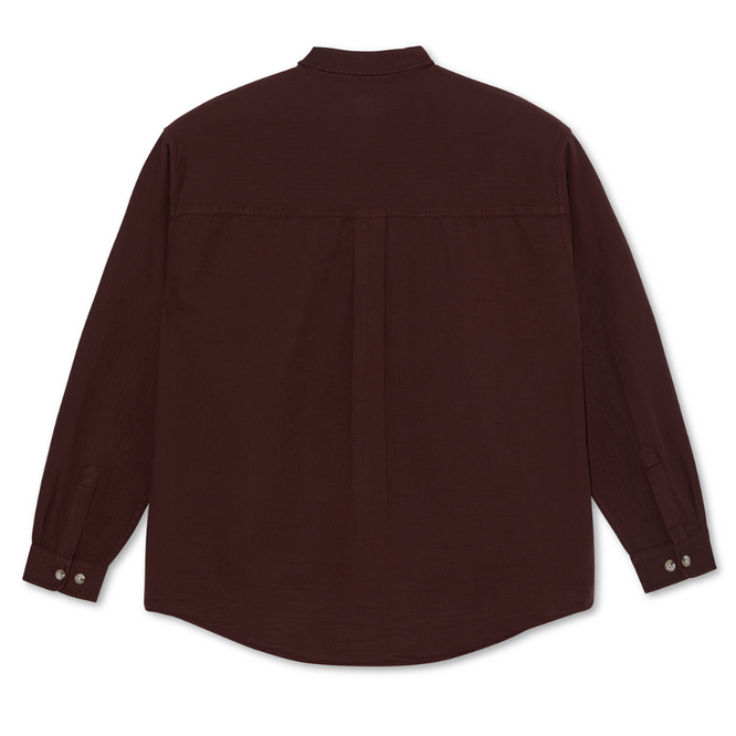 Mitchell Herringbone LS Hemd Wein