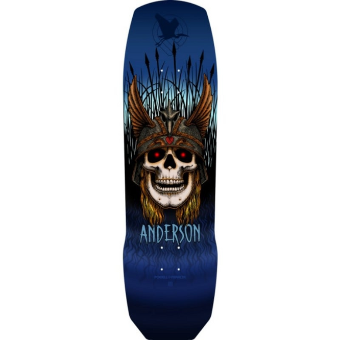 Andy Anderson Heron 9.13" Blaues Skateboard Deck