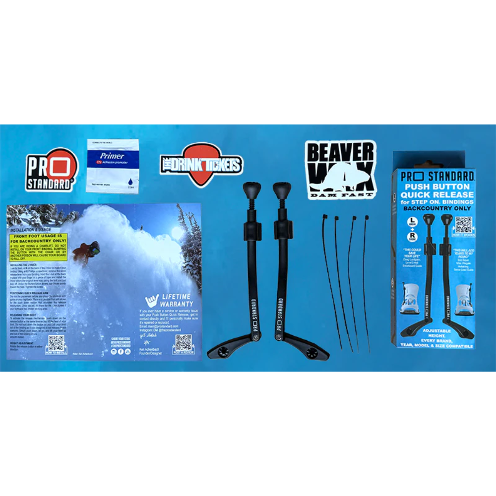 Push Button Right Quick Release for Step On® Bindings Black