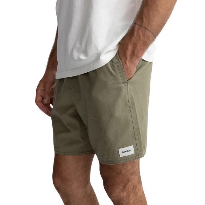 Klassische Leinen-Jam-Shorts Olive