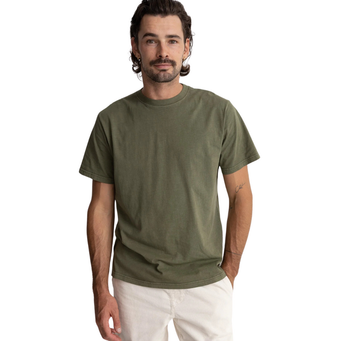 Klassisches Vintage-T-Shirt Olive