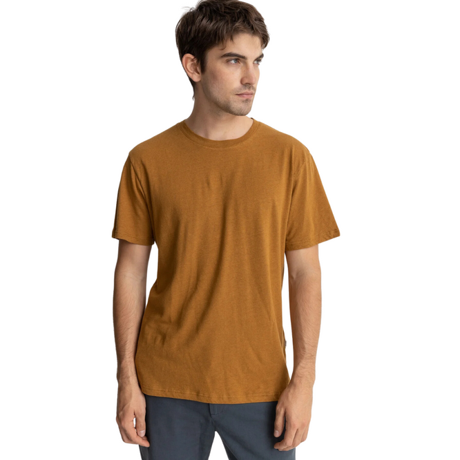 Leinen-T-Shirt Tobacco