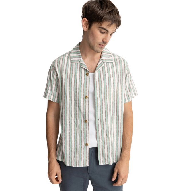 Vacation Stripe Shirt Seegrün