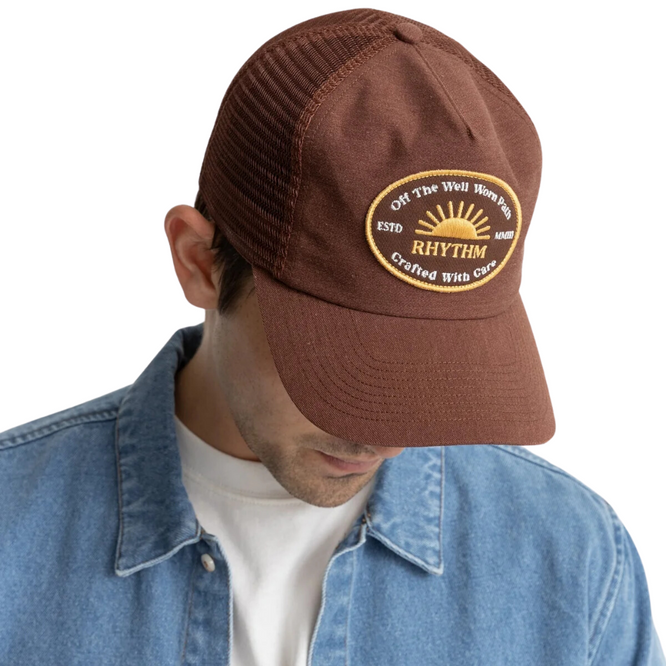 Abgenutzte Patch Trucker Mütze Butterscotch