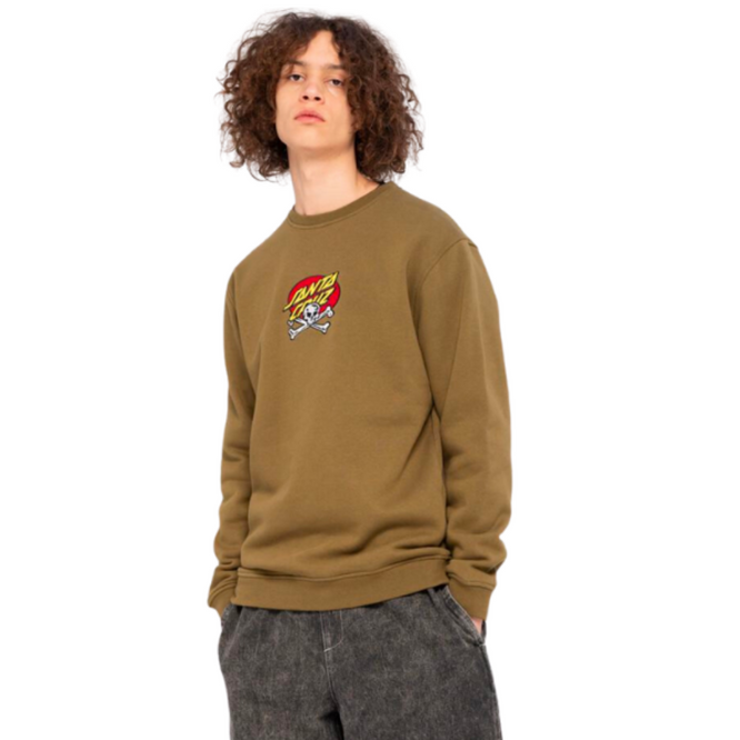 Meek Slasher Oval Dot Crew Sweatshirt Uniform Green