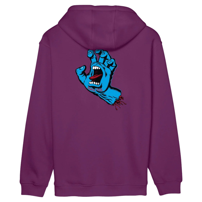 Screaming Hand Chest Hoodie Fresh Purple