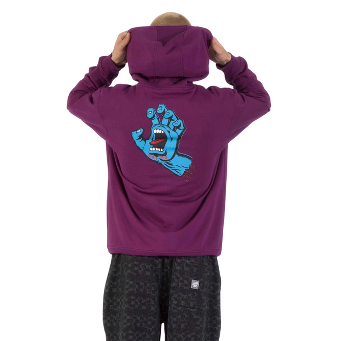 Screaming Hand Chest Hoodie Fresh Purple
