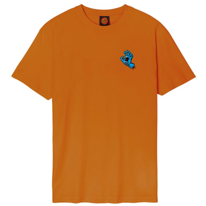 Screaming Hand Chest T-Shirt Amber