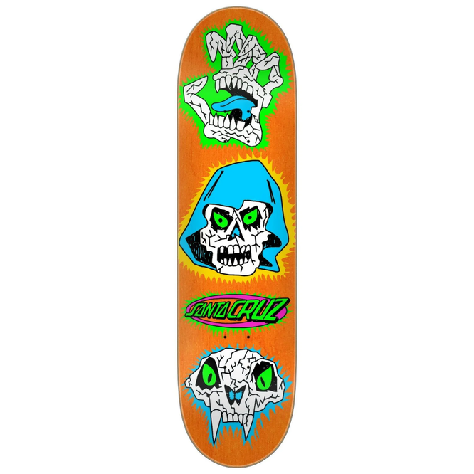 Scribble Head Feel Base Orange 7.75" Skateboard Deck
