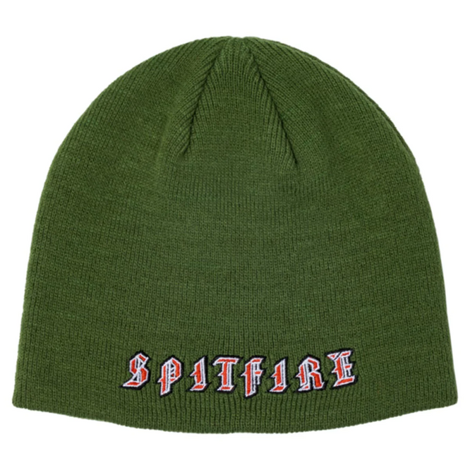 Old E Beanie Olive/Rot