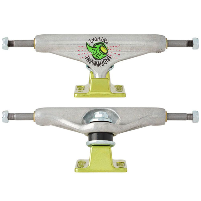 Stage 11 Tony Hawk Forged Hollow 159 Silver/Green Skateboard Trucks