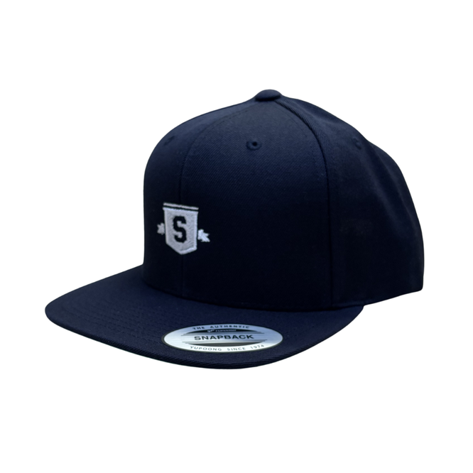 Classic Shield Snapback Cap Dark Navy